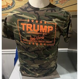 Donald Trump 2016 Camo T-Shirt Mens Large President MAGA Politics Eagle